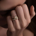 1 CT - 2 CT Elongated Cushion Cut Bezel Solitaire Moissanite Engagement Ring