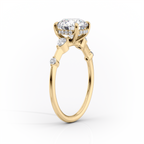 2 CT - 3 CT Marquise Cut Hidden Halo Cluster Moissanite Engagement Ring