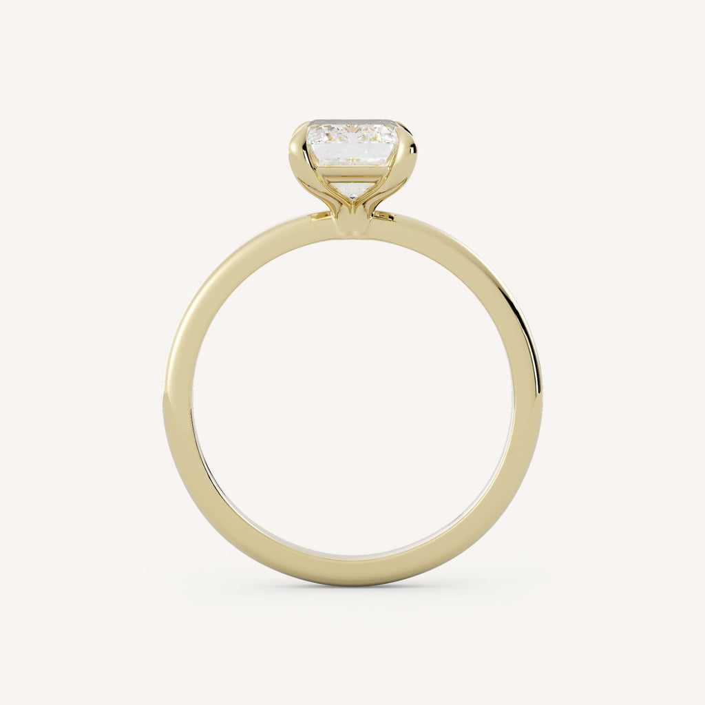 1.5 CT - 3 CT Emerald Cut Lab grown Diamond Solitaire Engagement Ring