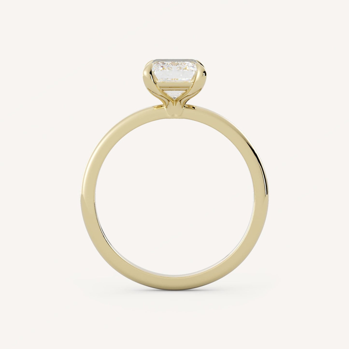 1.5 CT - 3 CT Emerald Cut Lab grown Diamond Solitaire Engagement Ring