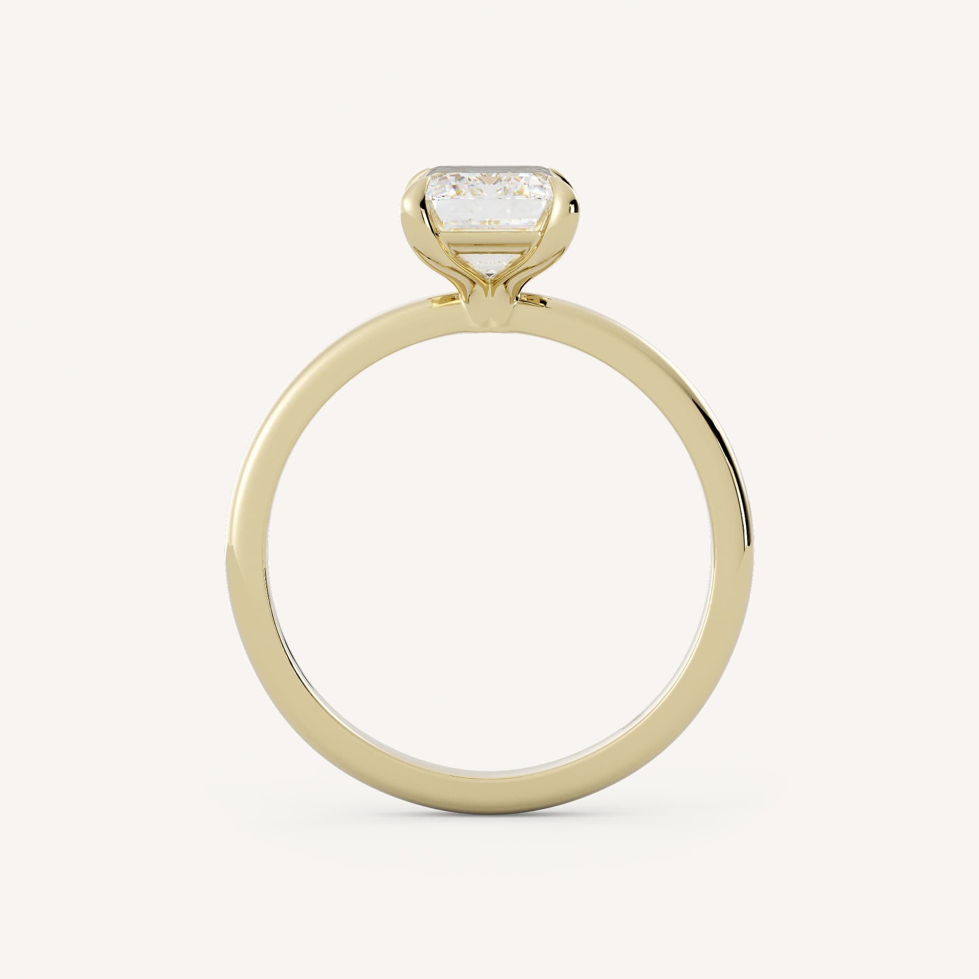 1.5 CT - 3 CT Emerald Cut Lab grown Diamond Solitaire Engagement Ring