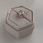 3 CT Cushion Cut Three Stone Moissanite Engagement Ring