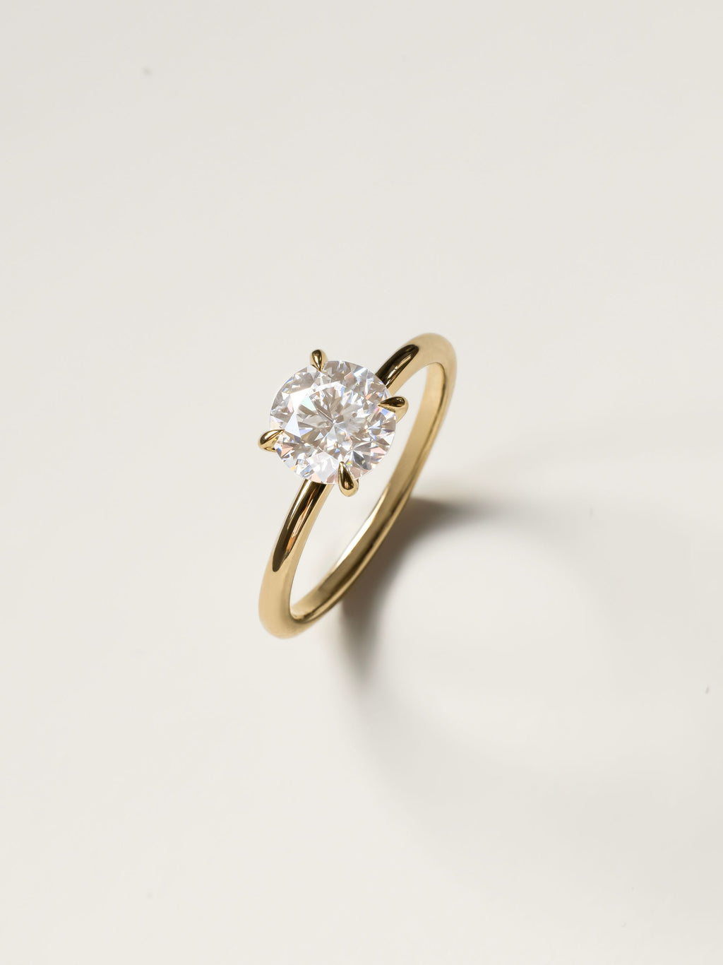 1.5 CT - 3.5 CT Round Cut Lab grown Diamond Solitaire Engagement Ring
