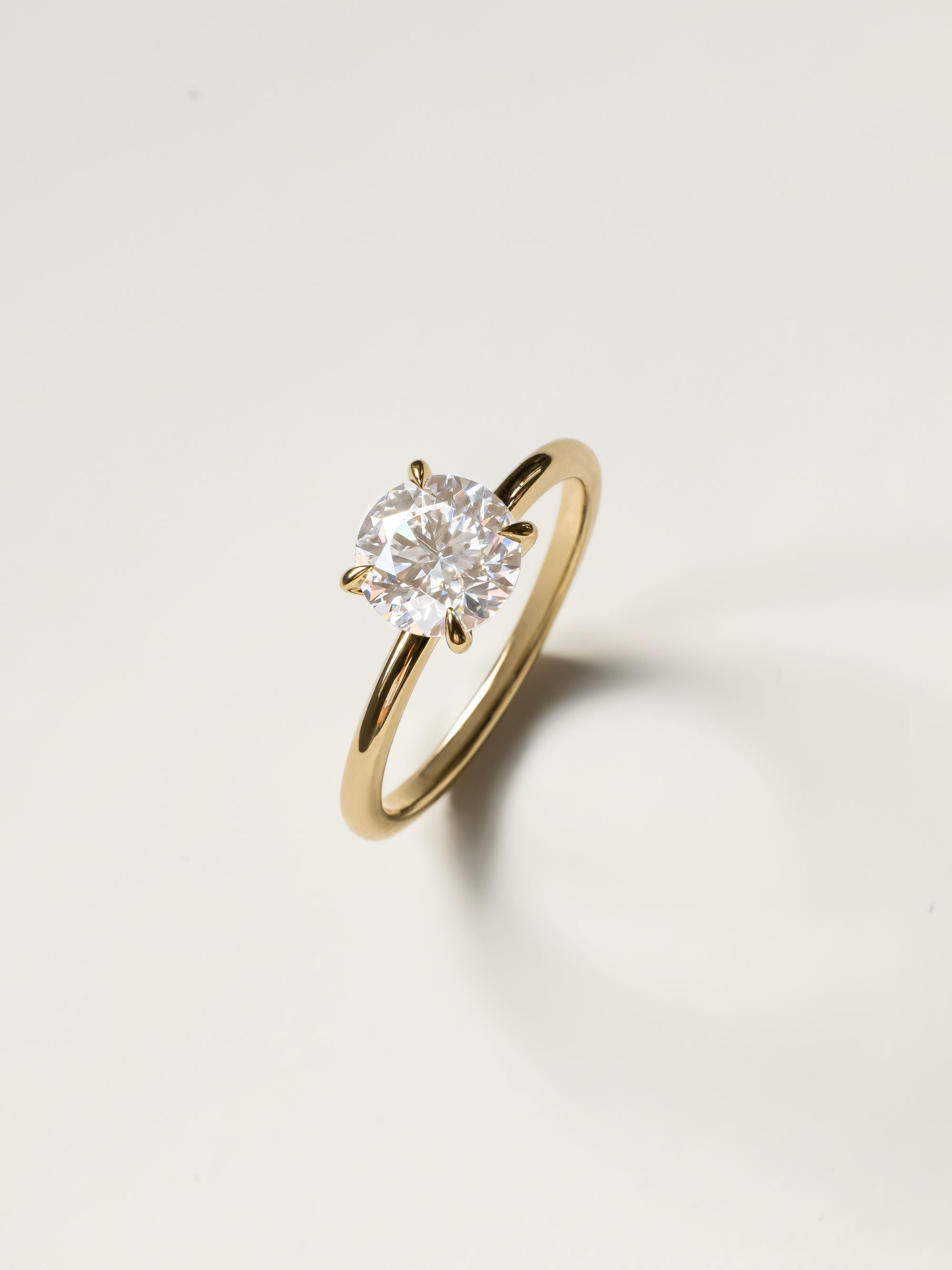 1.5 CT - 3.5 CT Round Cut Lab grown Diamond Solitaire Engagement Ring