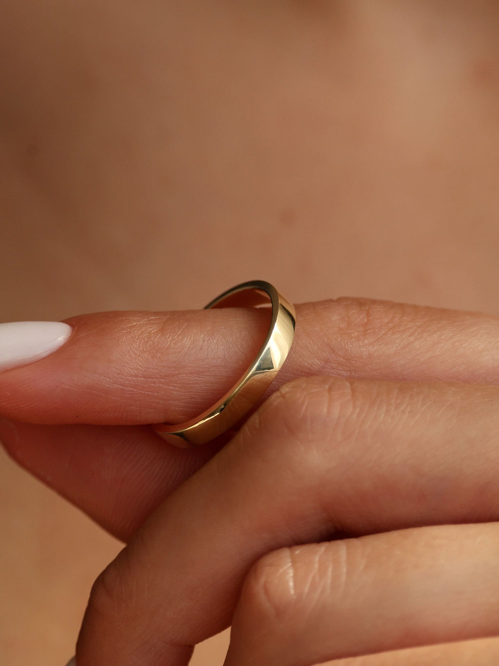 Plain Polished Wedding Band For Men
