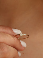 0.20 CT - 2.20 CT Pear Cut Lab grown Diamond Solitaire Engagement Ring