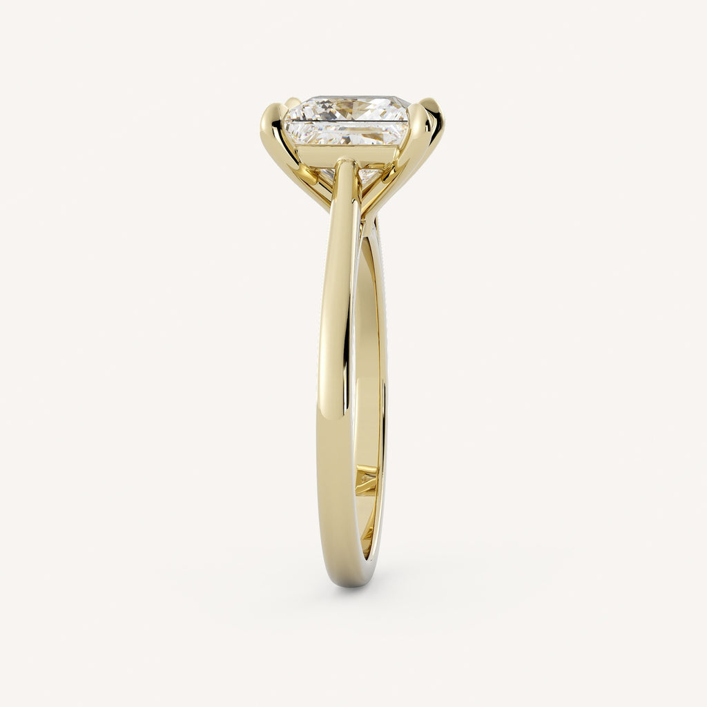 1.15 CT - 3 CT Princess Cut Lab grown Diamond Solitaire Engagement Ring