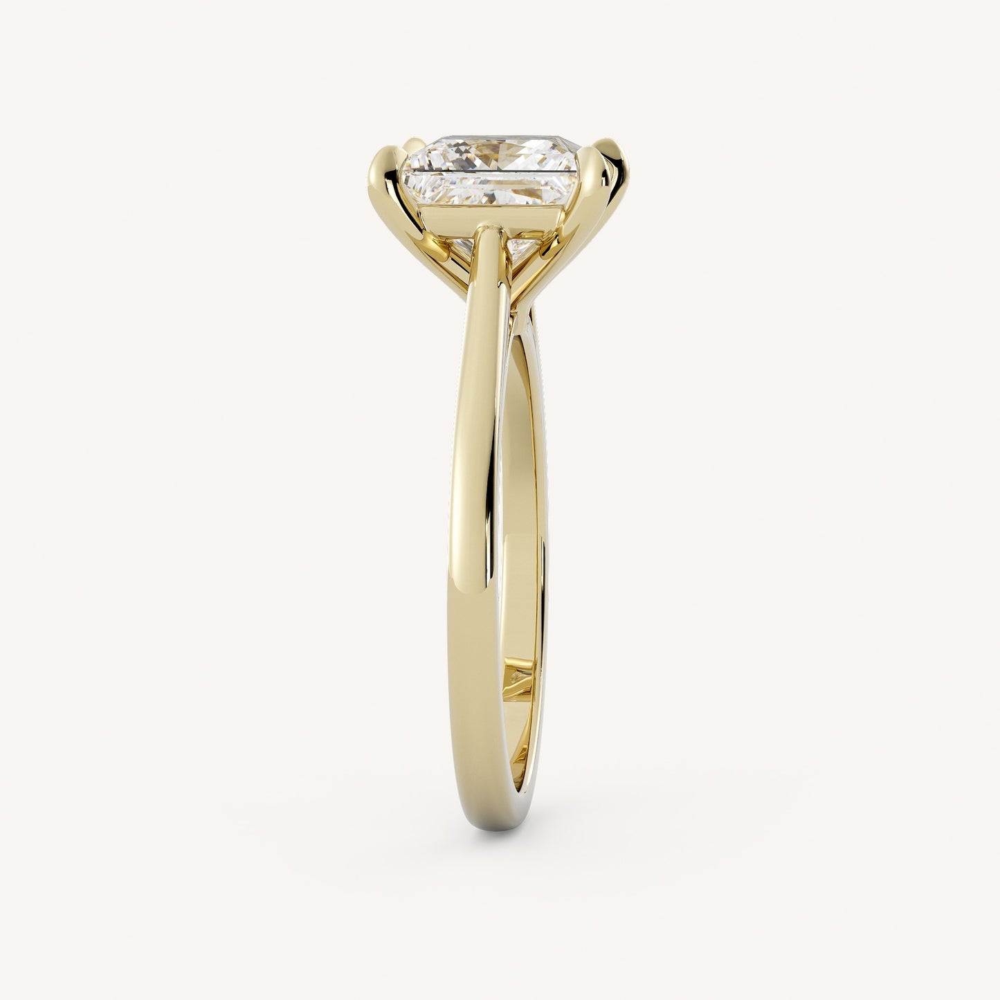 1.15 CT - 3 CT Princess Cut Lab grown Diamond Solitaire Engagement Ring