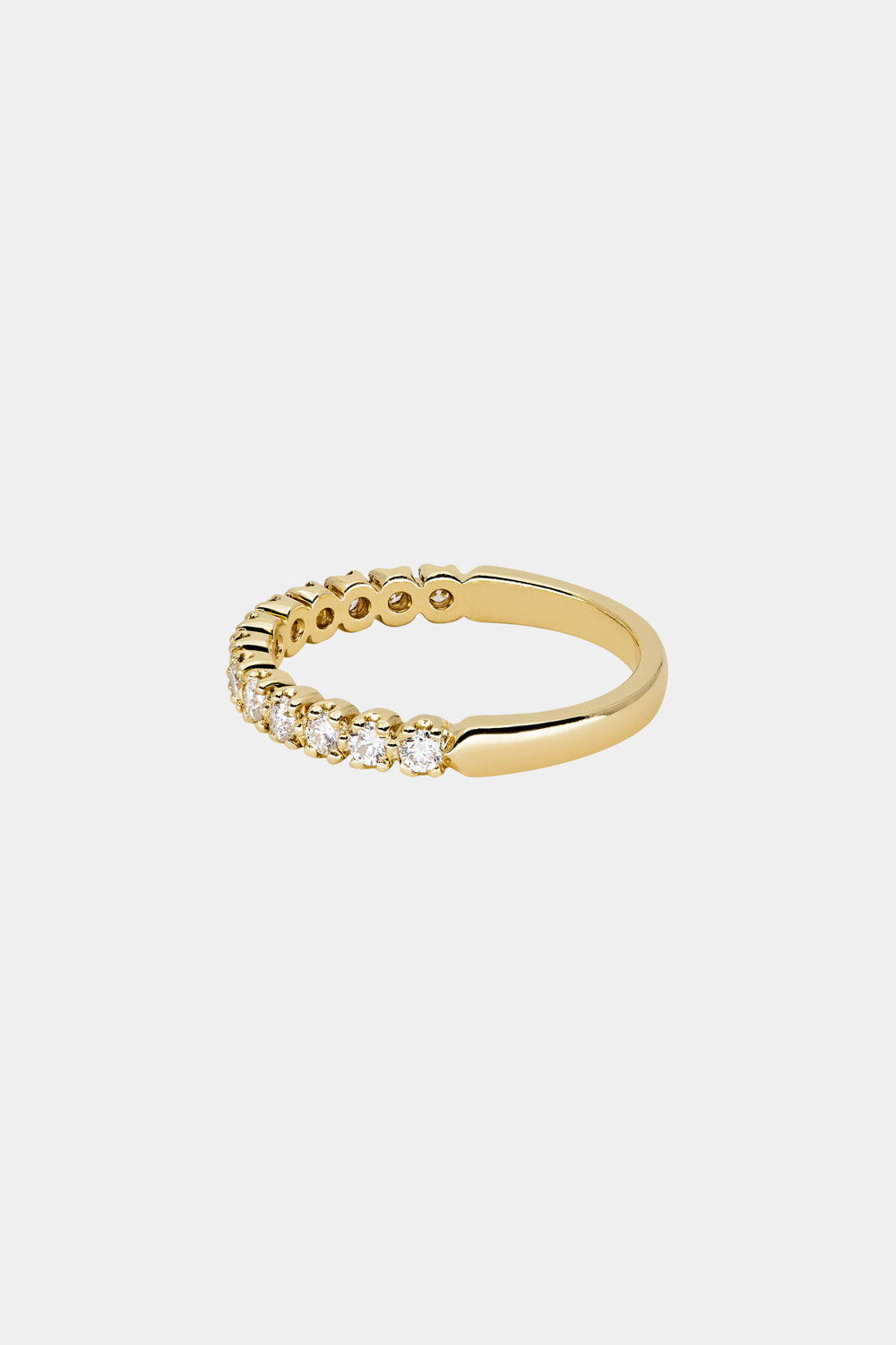 0.39 TCW Round Moissanite Half Eternity Wedding Band