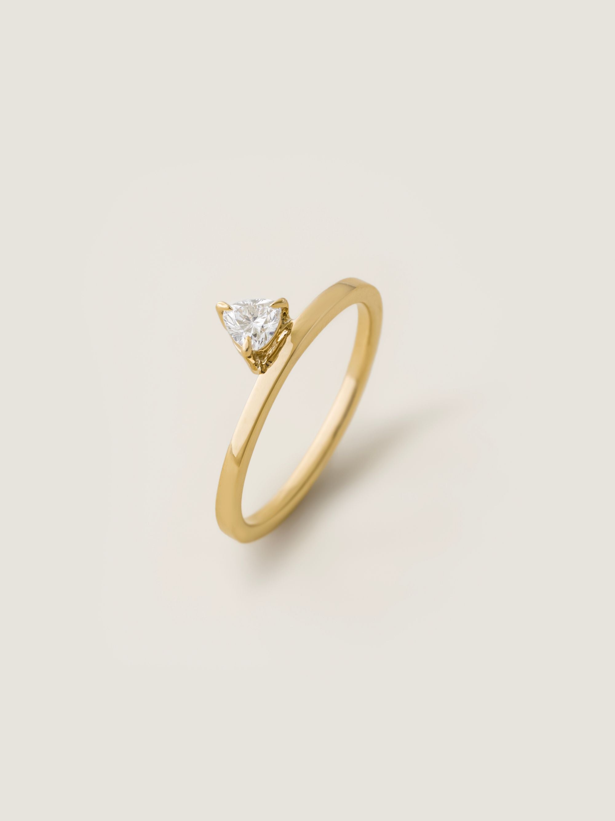 0.20 CT - 2.20 CT Trillion Cut Lab grown Diamond Solitaire Engagement Ring