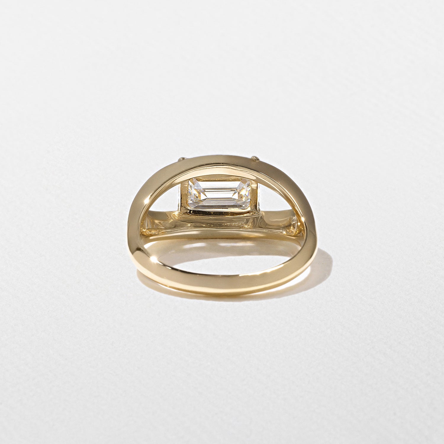 1.95 CT - 2.95 CT Emerald Cut Lab grown Diamond Split Shank Solitaire Engagement Ring