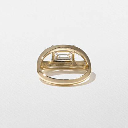 1.95 CT - 2.95 CT Emerald Cut Lab grown Diamond Split Shank Solitaire Engagement Ring