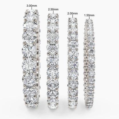 1.7 TCW Round Moissanite Full Eternity Wedding Band
