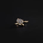 1.5 CT - 2.5 CT Oval Cut Floating Solitaire Moissanite Engagement Ring