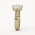 3 CT Emerald Cut Lab grown Diamond Pave Engagement Ring