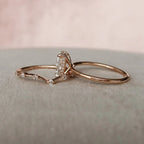 2 CT Radiant Cut Hidden Halo Moissanite Solitaire Bridal Set