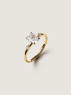 1 CT - 3 CT Radiant Cut Lab grown Diamond Side Stones Engagement Ring