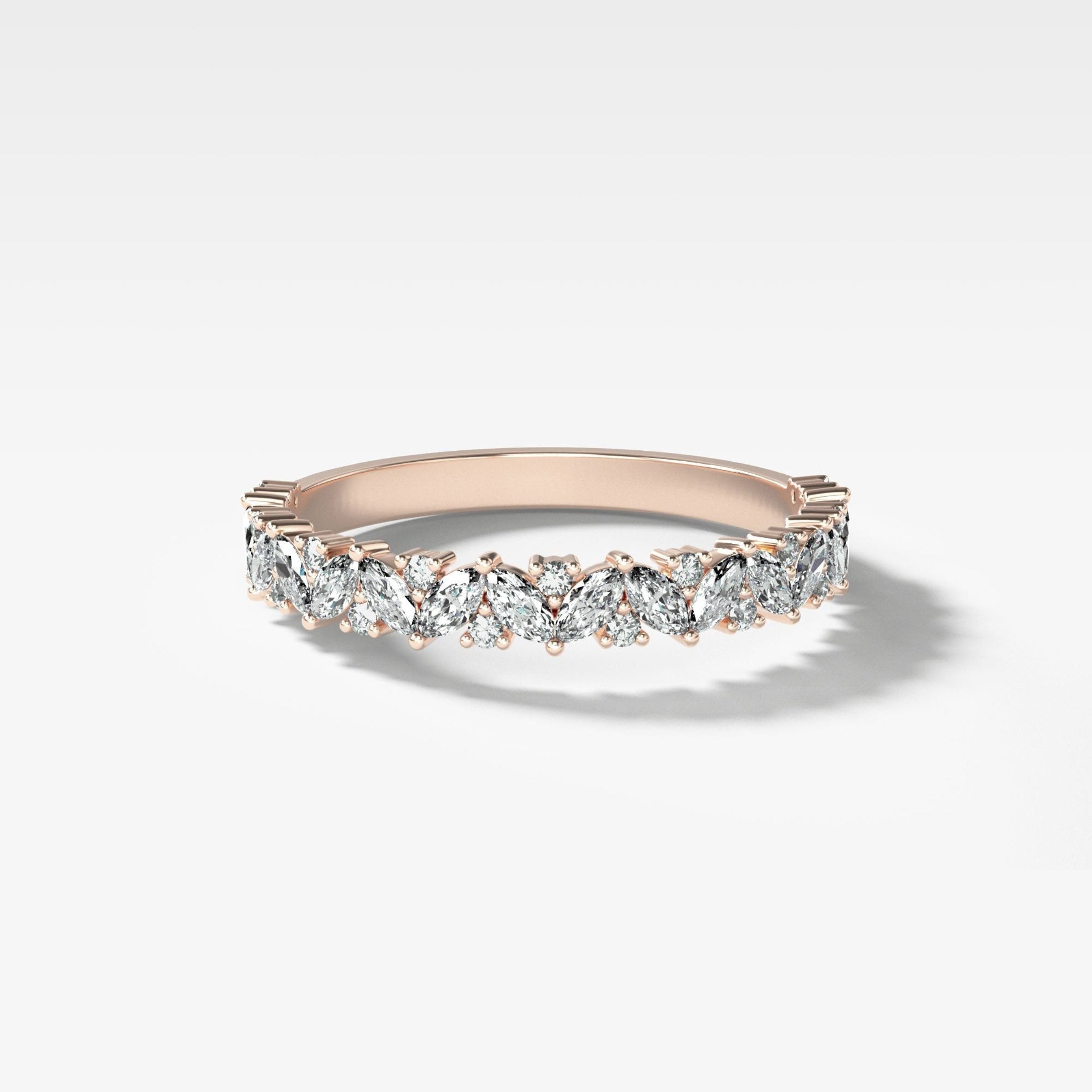 1.3 TCW Marquise Round Multi Shape CVD Diamond Wedding Band
