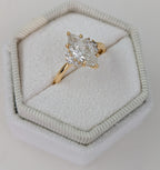 2 CT Marquise Cut Cluster Moissanite Engagement Ring