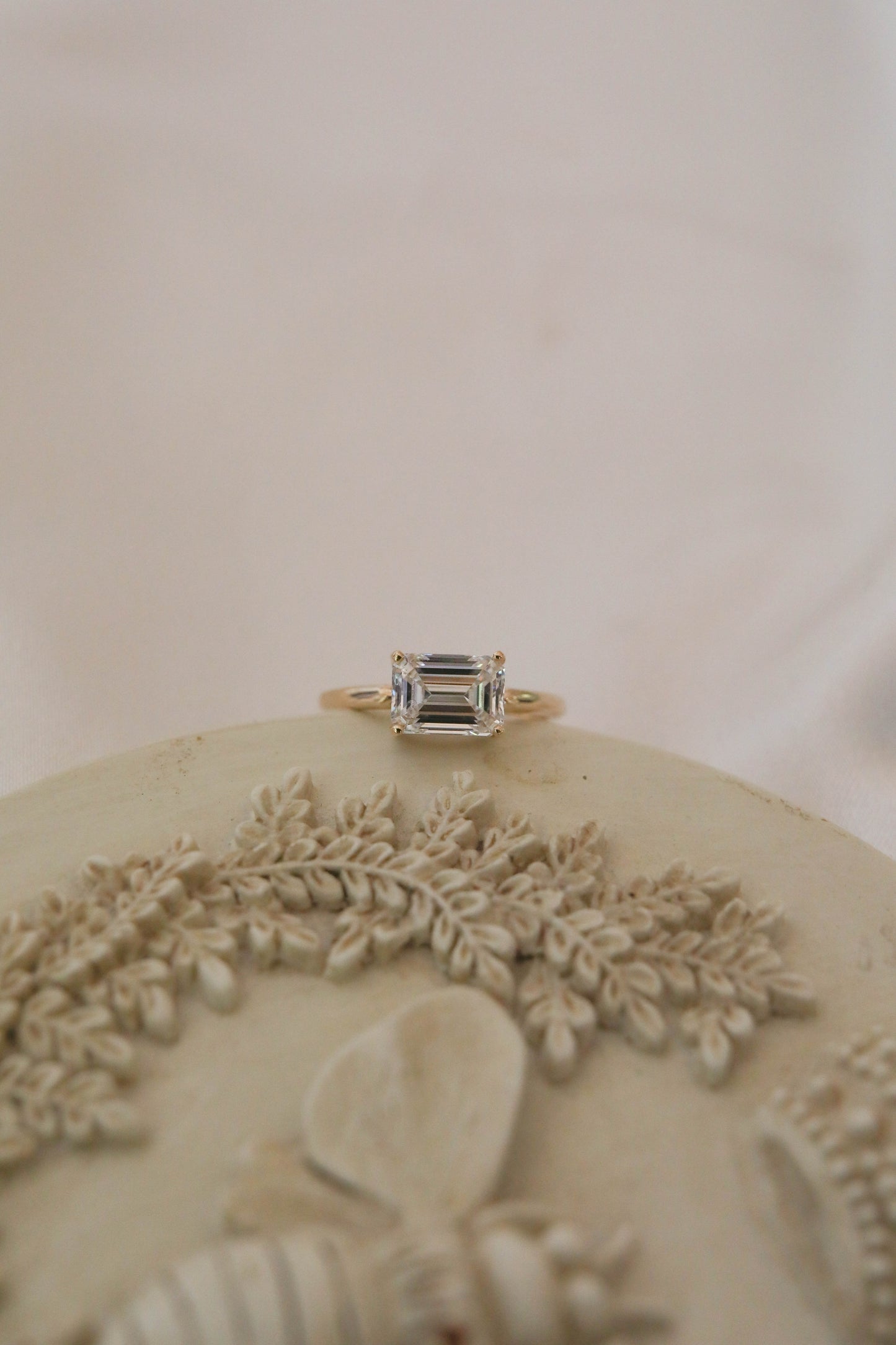 1 CT - 3 CT East-West Emerald Cut Lab grown Diamond Solitaire Engagement Ring