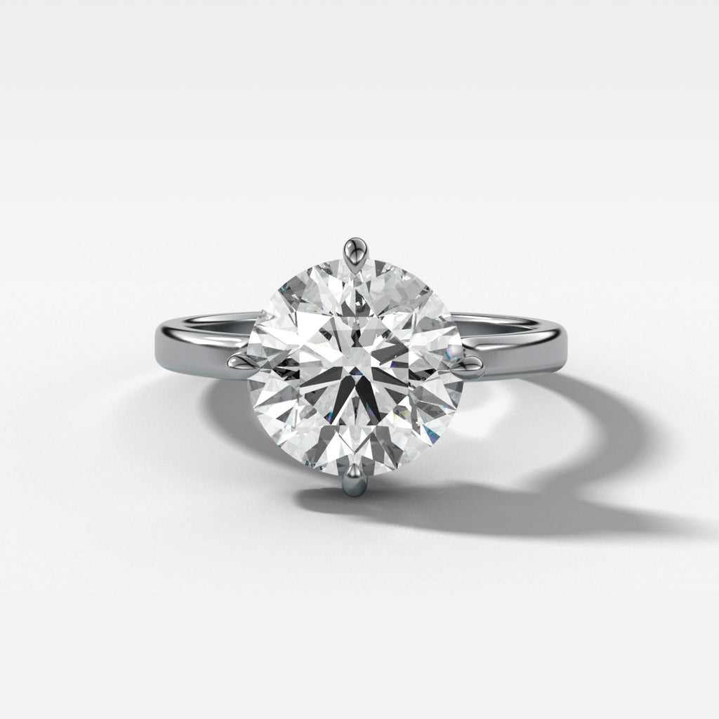 1 CT - 3 CT Round Cut Lab grown Diamond Hidden Halo Engagement Ring