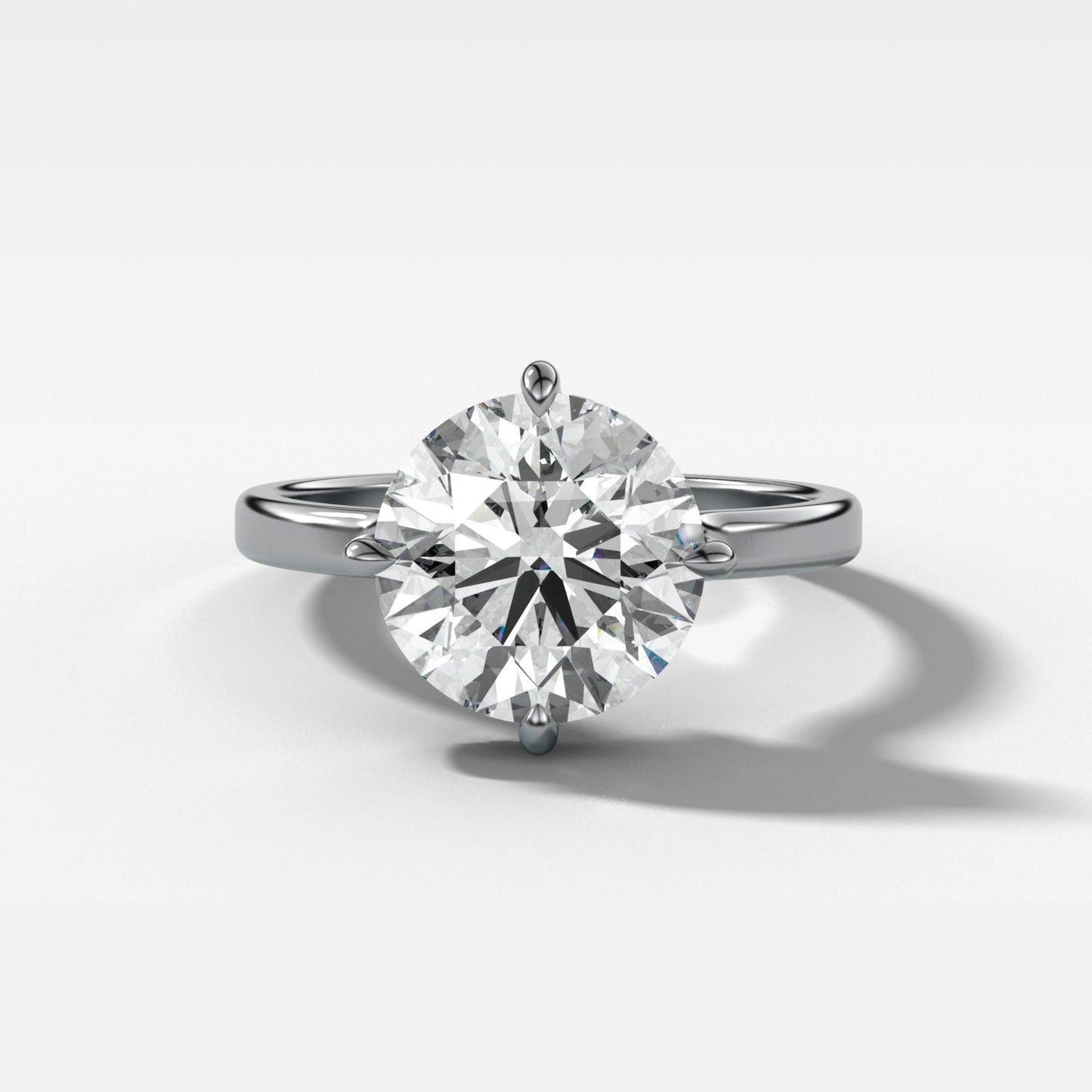 1 CT - 3 CT Round Cut Lab grown Diamond Hidden Halo Engagement Ring