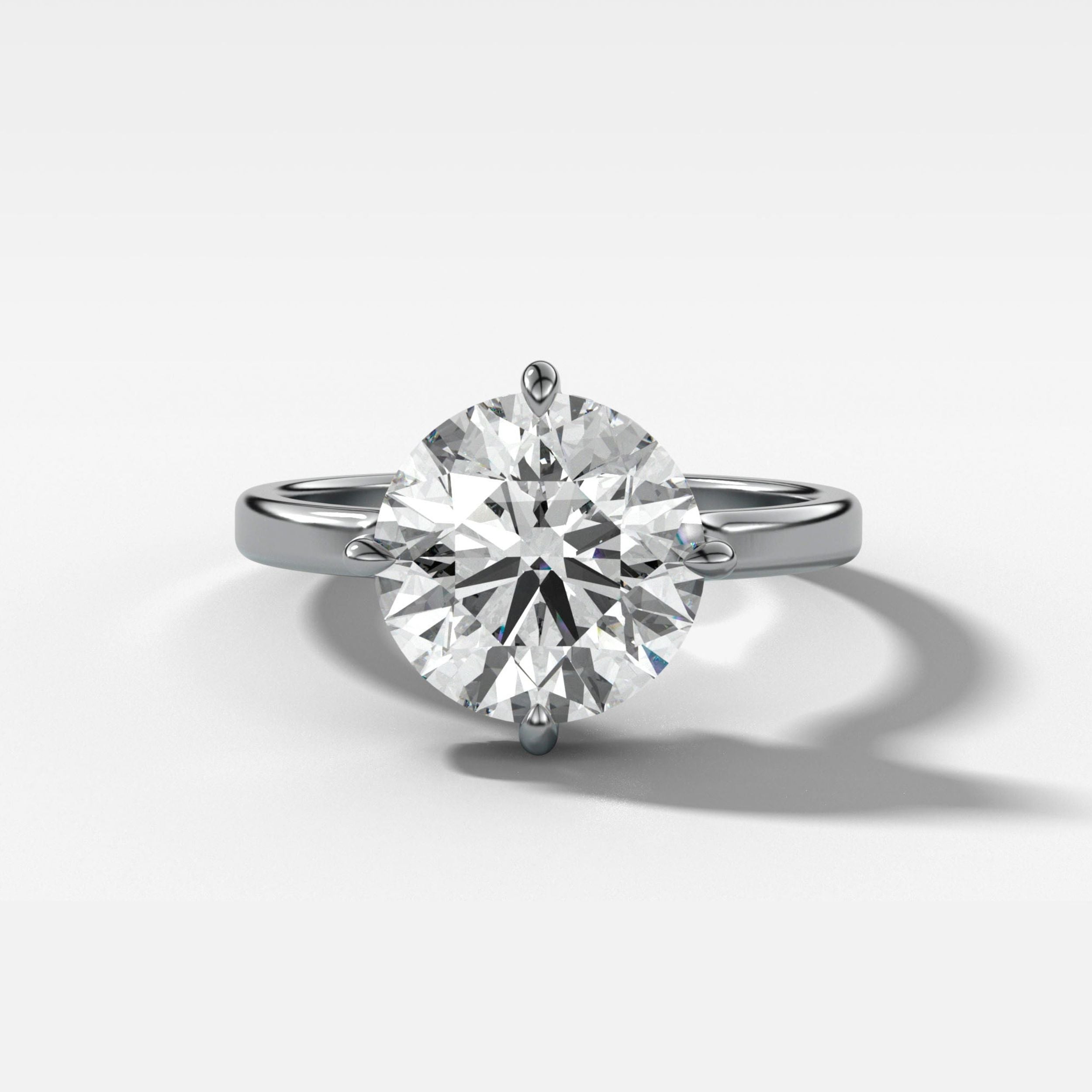 1 CT - 3 CT Round Cut Lab grown Diamond Hidden Halo Engagement Ring