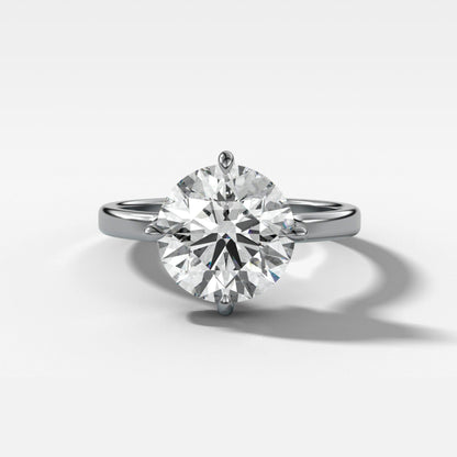 1 CT - 3 CT Round Cut Lab grown Diamond Hidden Halo Engagement Ring