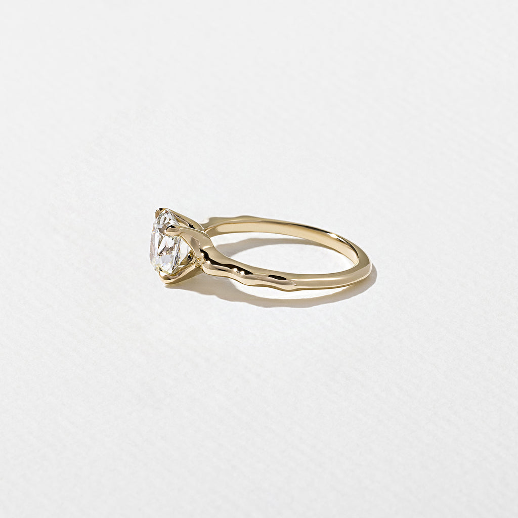 1.35 CT - 3.35 CT Cushion Cut Lab grown Diamond Solitaire Engagement Ring