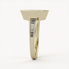 1.75 CT Marquise Cut Lab grown Diamond Bezel & Pave Setting Engagement Ring