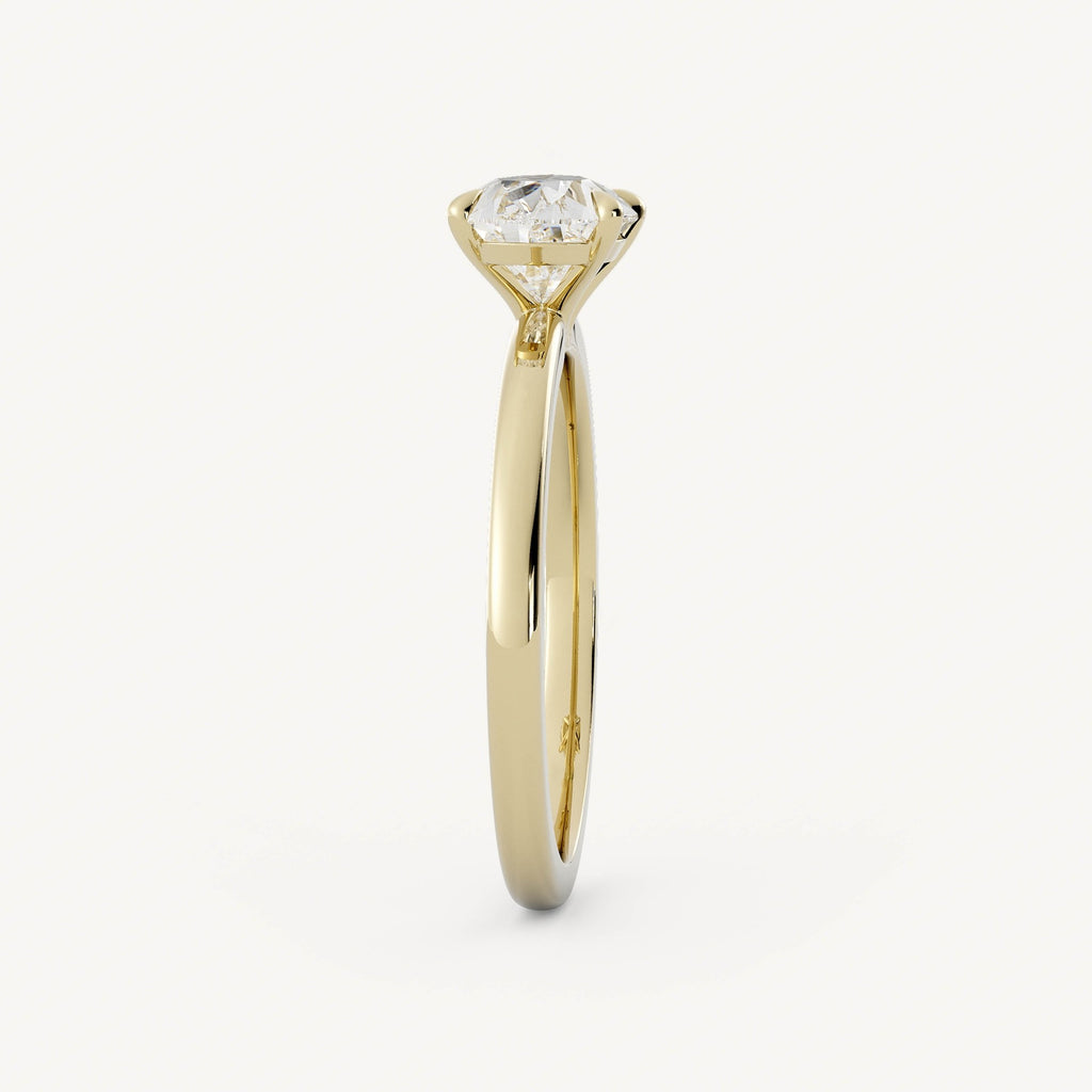 0.8 CT - 1.75 CT East-West Pear Cut Lab grown Diamond Solitaire Engagement Ring