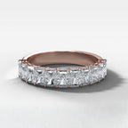 1.4 TCW Radiant CVD Diamond Petite Shared Prong Wedding Band