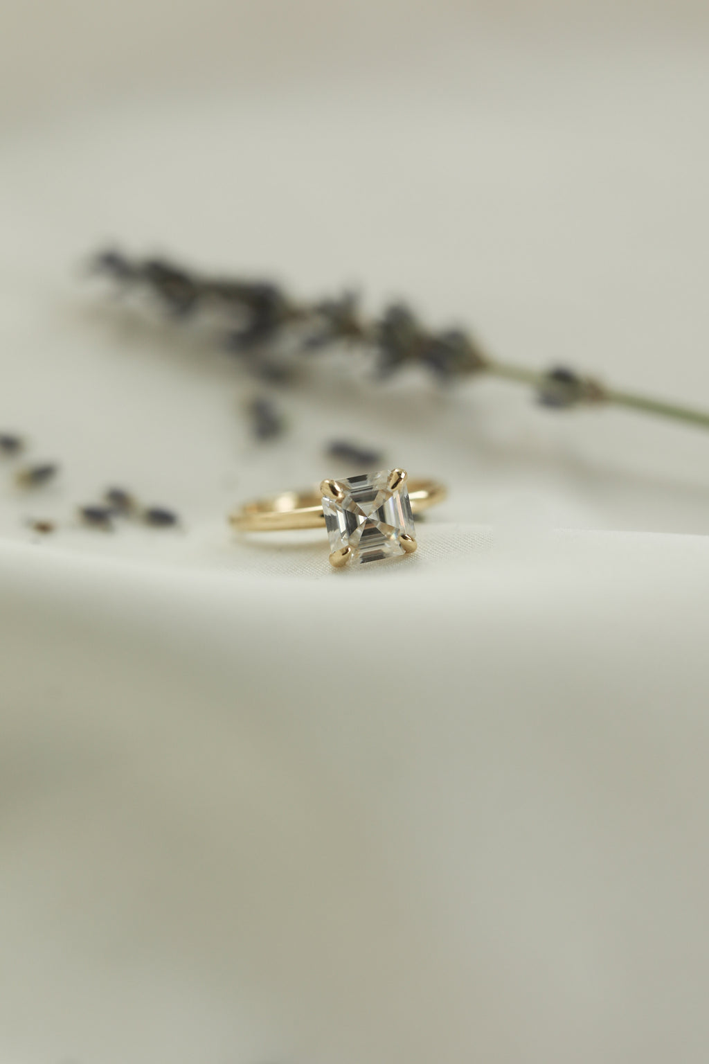 1.25 CT - 3 CT Asscher Cut Lab grown Diamond Solitaire Engagement Ring