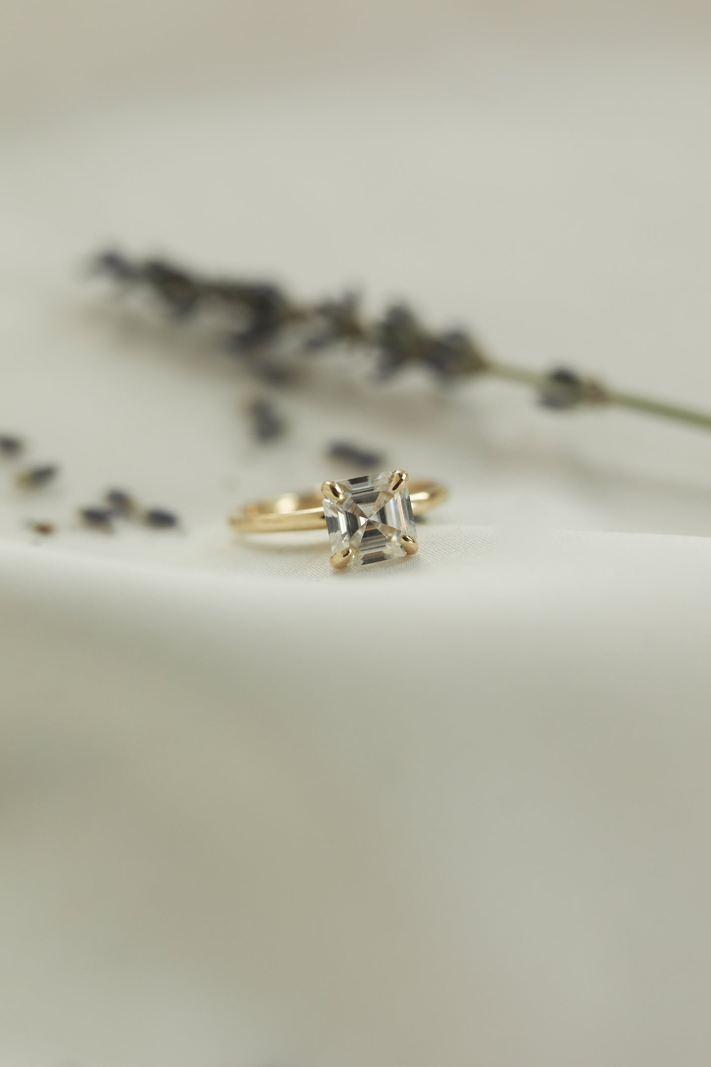 1.25 CT - 3 CT Asscher Cut Lab grown Diamond Solitaire Engagement Ring