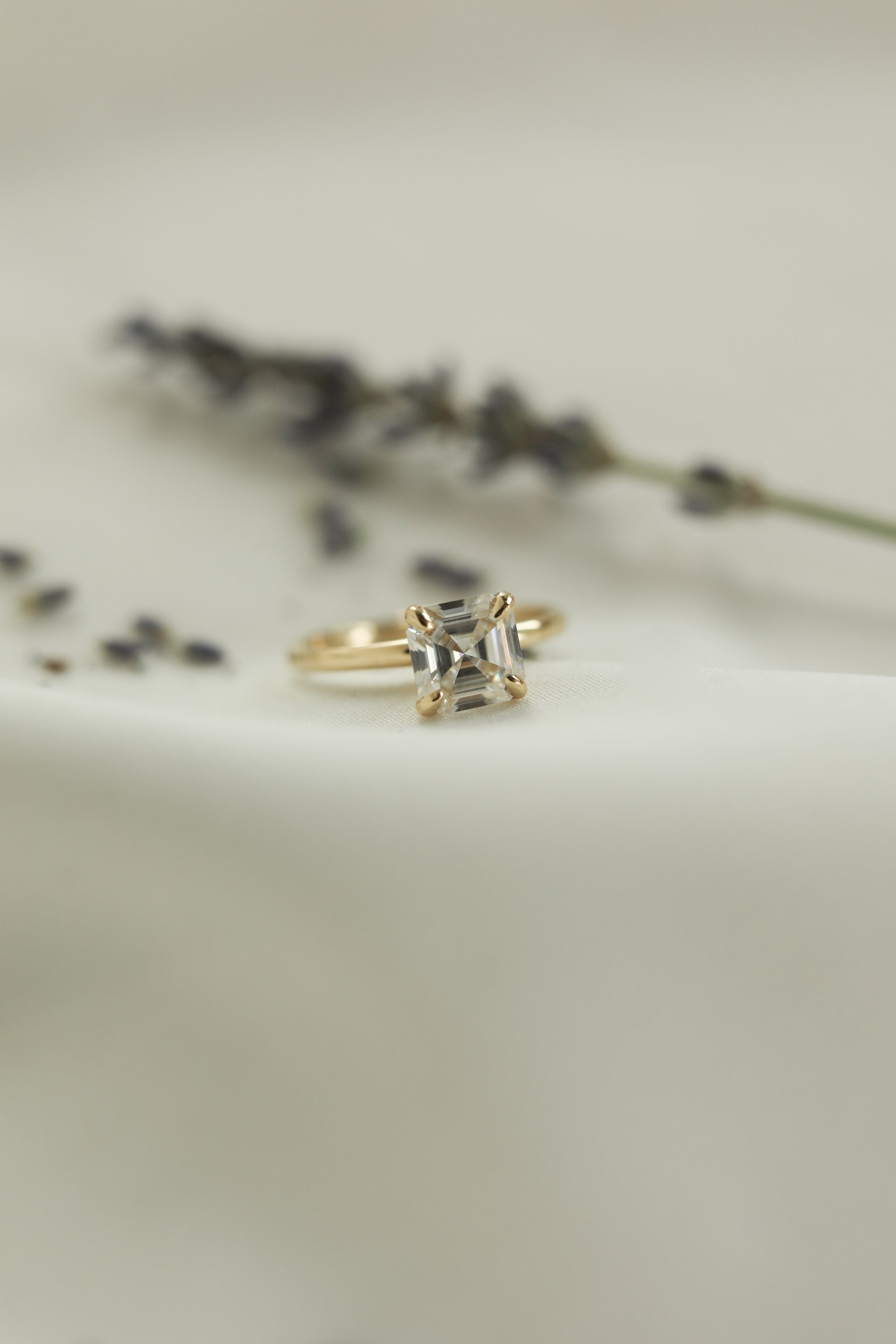 1.25 CT - 3 CT Asscher Cut Lab grown Diamond Solitaire Engagement Ring