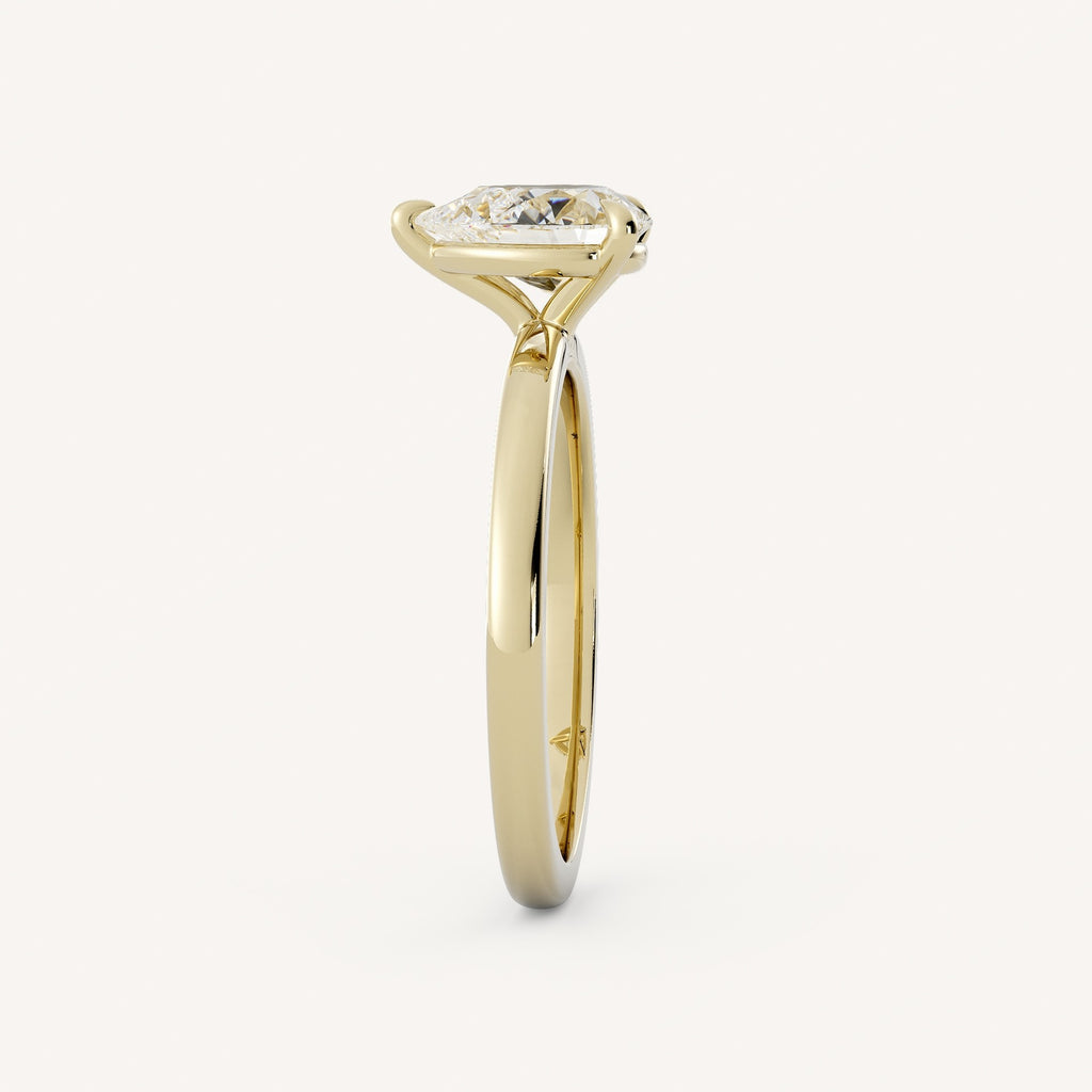 0.7 CT - 1.5 CT Pear Cut Lab grown Diamond Solitaire Engagement Ring