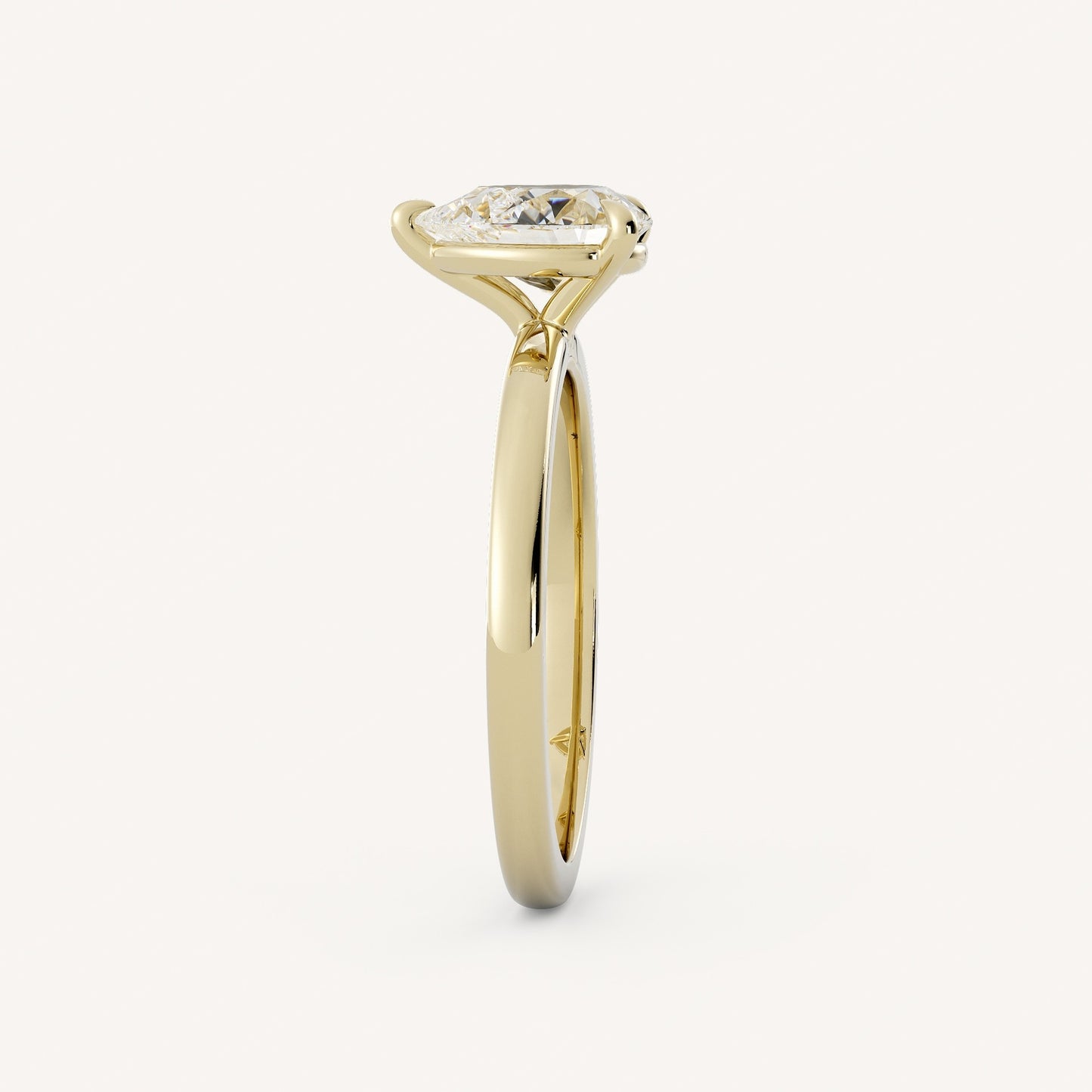 0.7 CT - 1.5 CT Pear Cut Lab grown Diamond Solitaire Engagement Ring