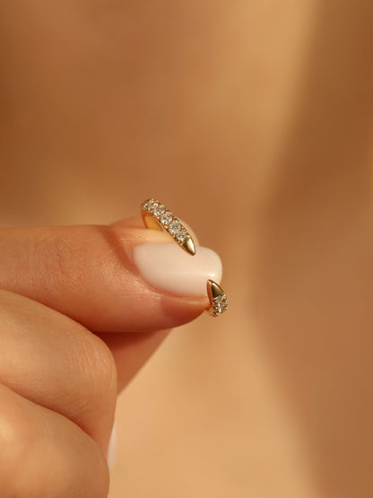 0.36 TCW Round CVD Diamond Pave Open Wedding Band