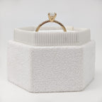 0.77 CT Pear Cut Pave Moissanite Engagement Ring