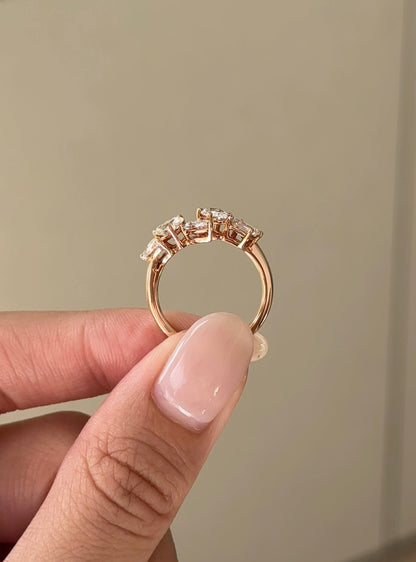 1.61 TCW Mix Fancy CVD Diamond Wedding Band