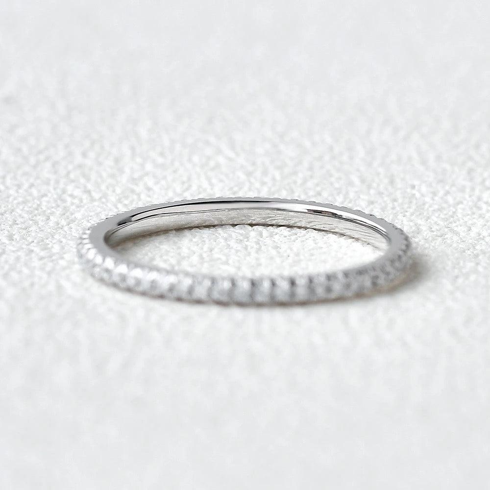 0.2 TCW Round Moissanite Full Eternity Wedding Band