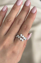 1.65 TCW Mix Shape CVD Diamond Open Wedding Band