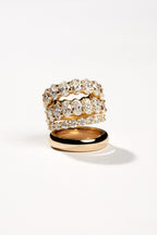 2.4 TCW Oval Moissanite Eternity Wedding Band