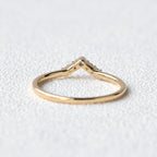 0.1 TCW Round Moissanite V-Shape Pave Wedding Band