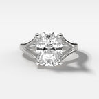 1 CT - 3 CT Elongated Cushion Cut Lab grown Diamond Split Shank Engagement Ring