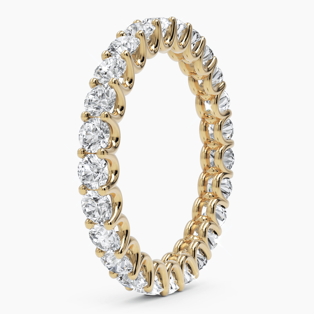 1.7 TCW Round Moissanite Full Eternity Wedding Band