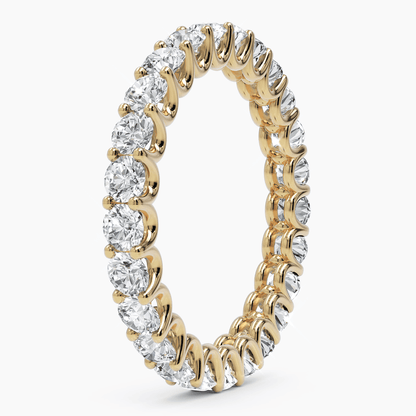 1.7 TCW Round Moissanite Full Eternity Wedding Band