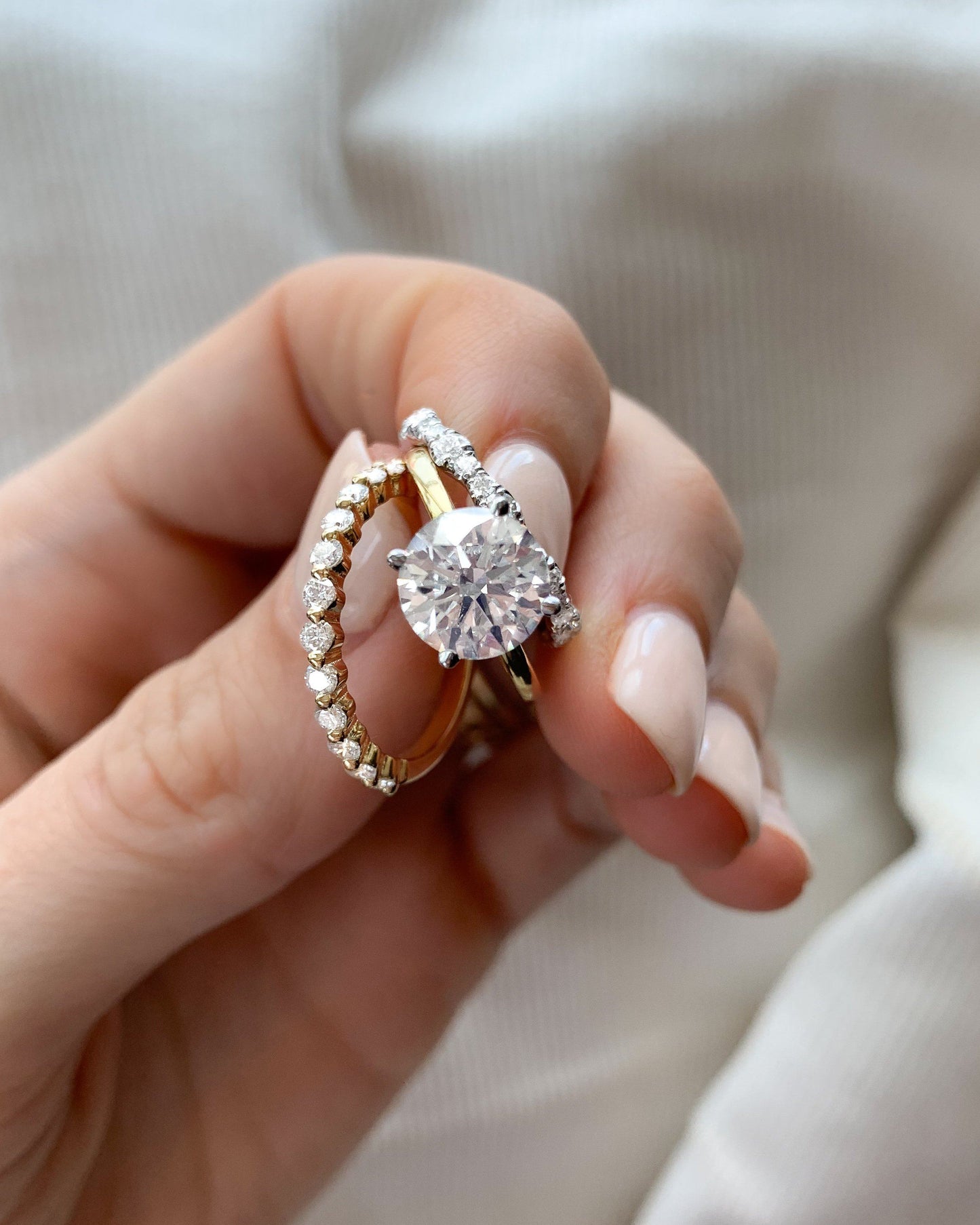 2 CT - 4 CT Round Cut Lab grown Diamond Solitaire Engagement Ring