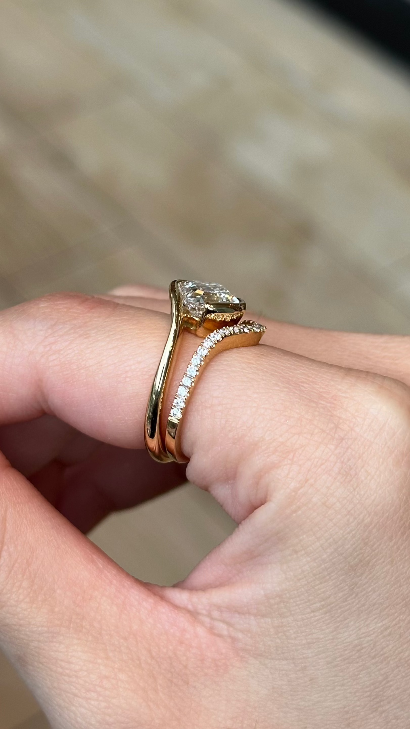 2.09 CT Asscher Cut Lab grown Diamond Engagement Ring