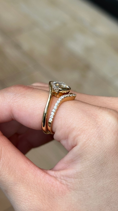 2.09 CT Asscher Cut Lab grown Diamond Engagement Ring